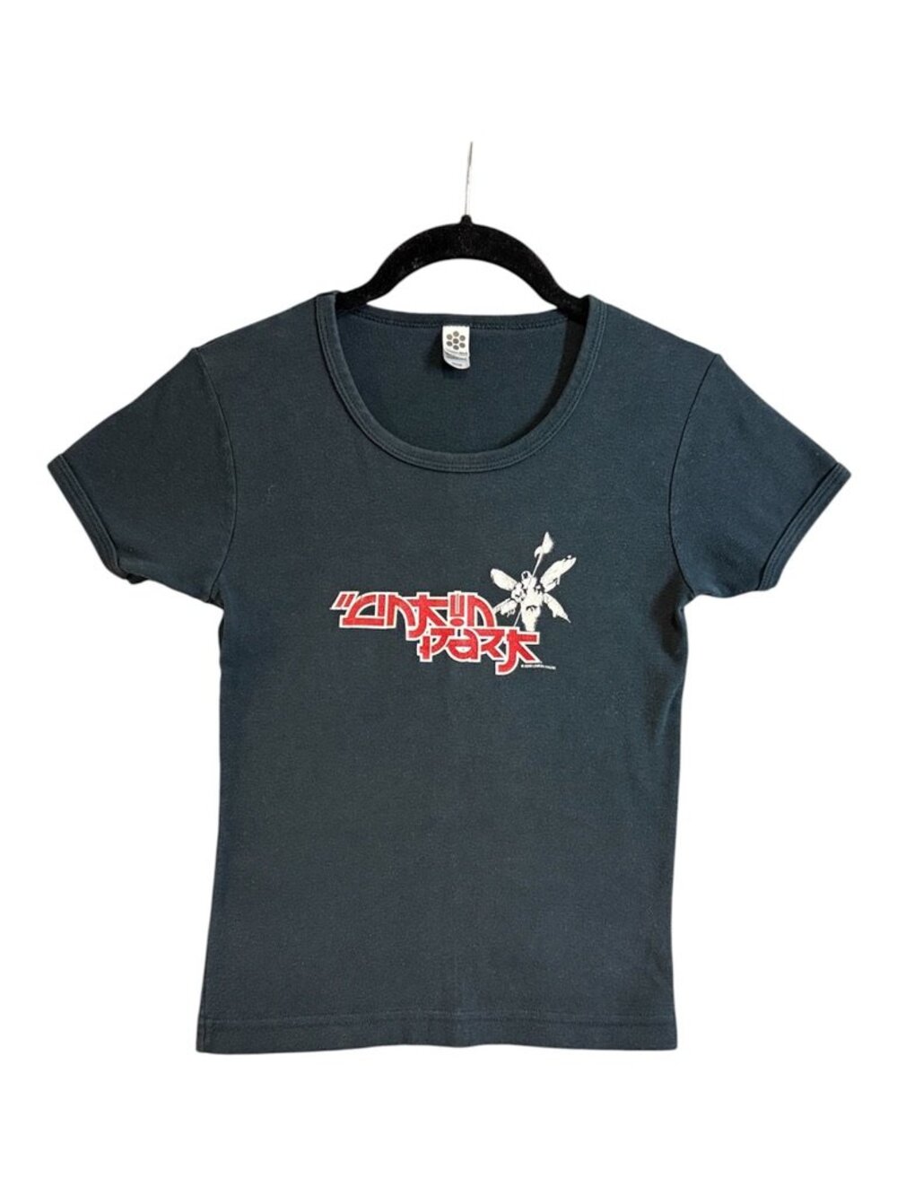 Vintage 2000 Linkin Park Hybrid Theory Baby Tee Medium American Apparel Y2K RARE